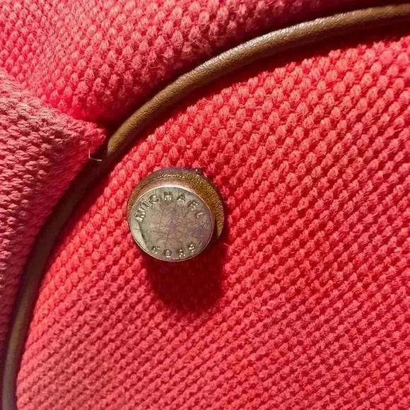 MICHAEL KORS Marina Canvas Drawstring Shoulder Bag Red Orange - Picture 6 of 14